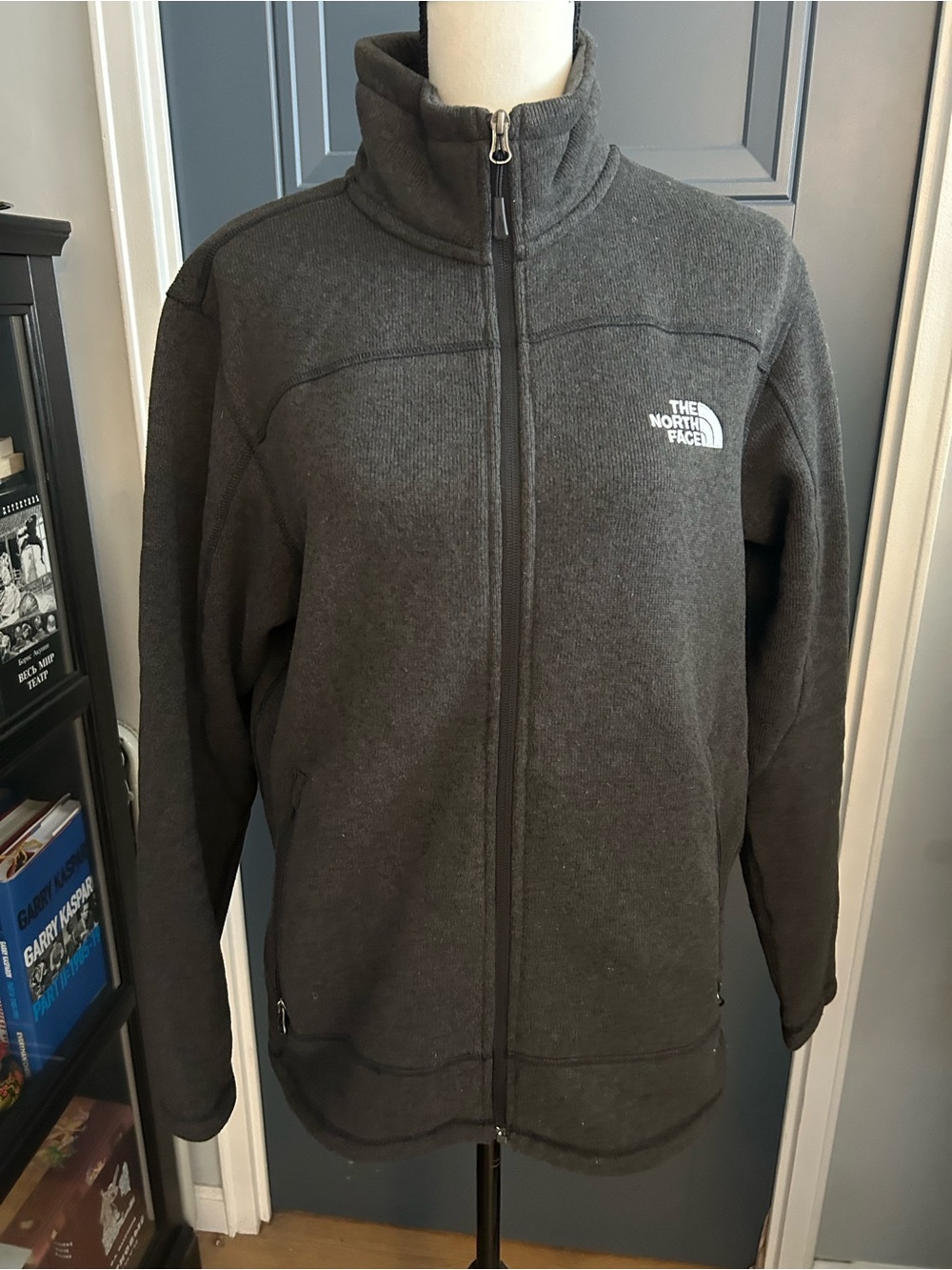 The North Face Dark Charcoal Full-Zip Fleece Jacket
